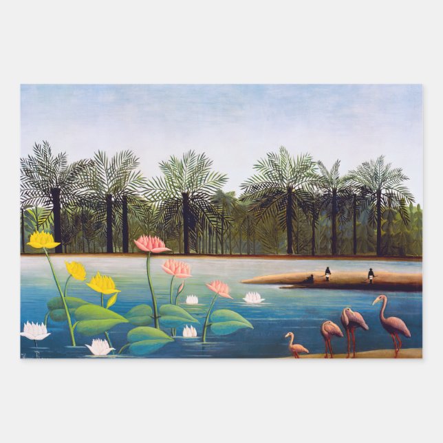 Henri Rousseau - The Flamingoes Wrapping Paper Sheet (Front)