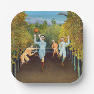Henri Rousseau - The Football Players Paper Plate