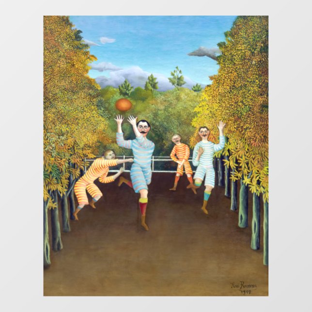 Henri Rousseau - The Football Players Window Cling (Sheet)