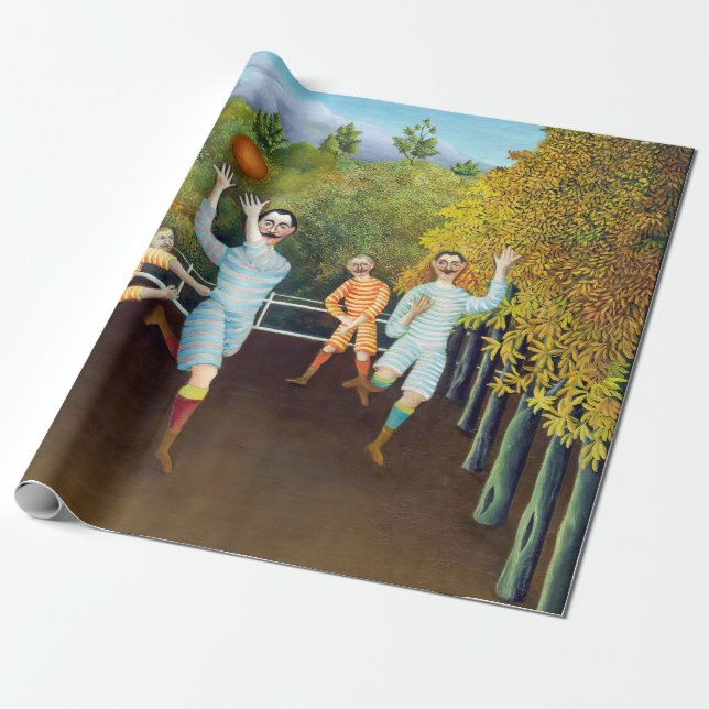 Henri Rousseau - The Football Players Wrapping Paper (Unrolled)