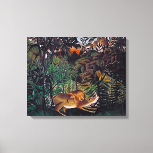 Henri Rousseau - The Hungry Lion Canvas Print