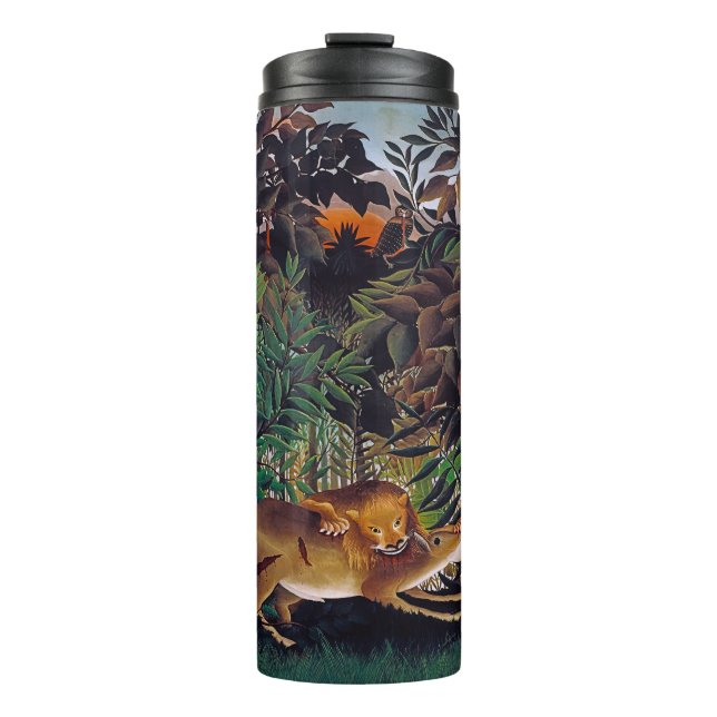 Henri Rousseau - The Hungry Lion Thermal Tumbler (Front)