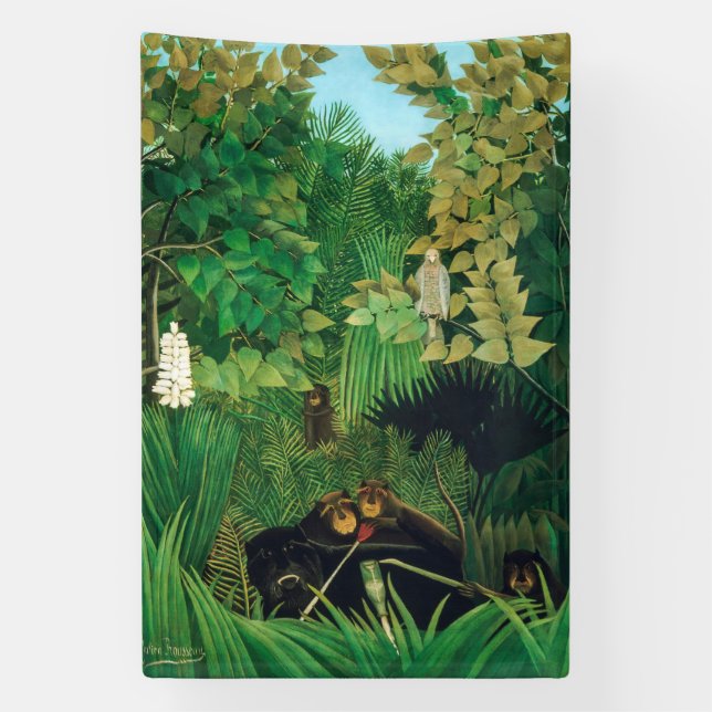 Henri Rousseau - The Merry Jesters Banner (Vertical)