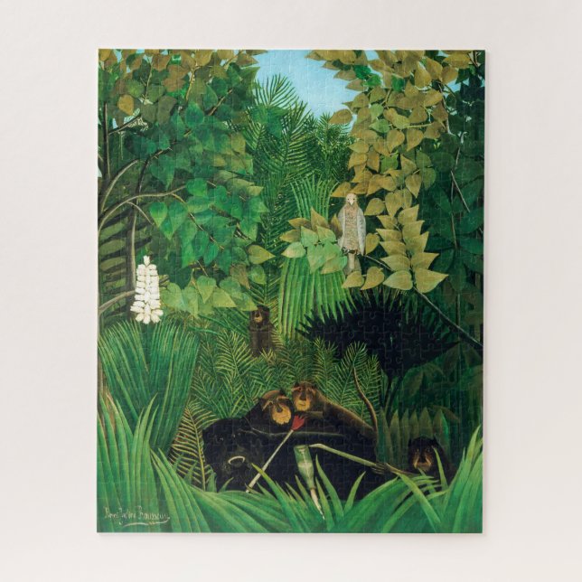 Henri Rousseau - The Merry Jesters Jigsaw Puzzle (Vertical)