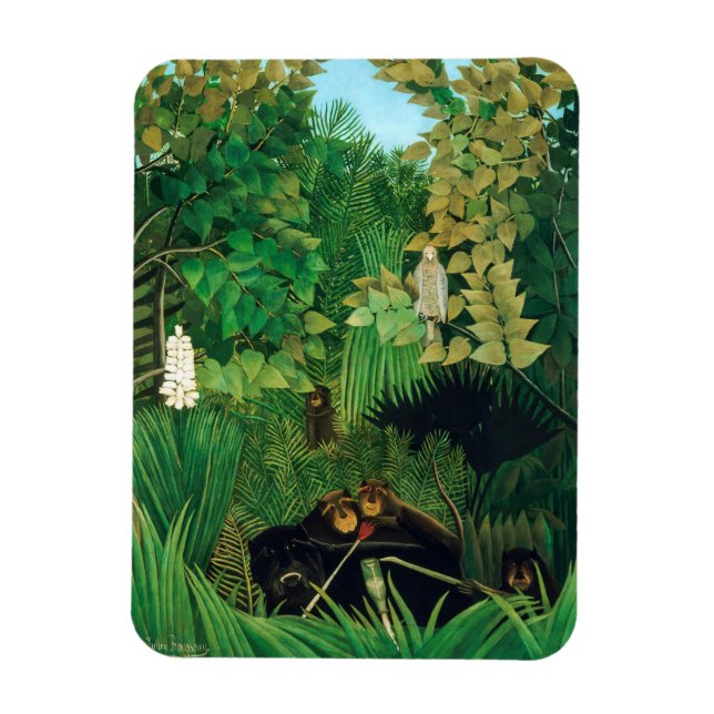 Henri Rousseau - The Merry Jesters Magnet (Vertical)