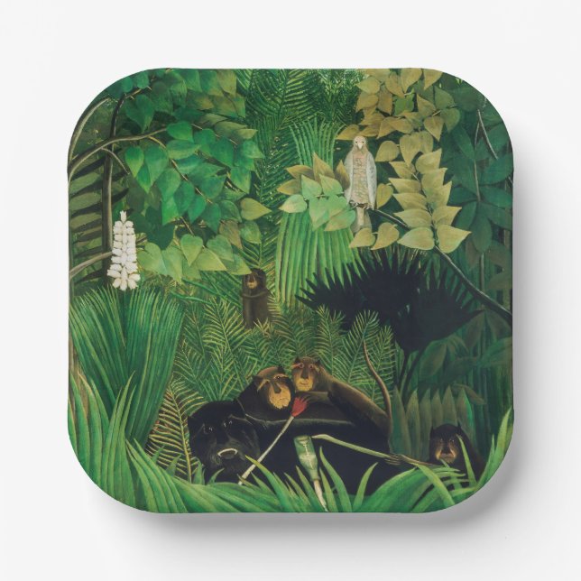 Henri Rousseau - The Merry Jesters Paper Plate (Front)
