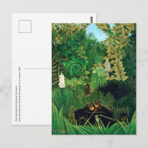 Henri Rousseau - The Merry Jesters Postcard