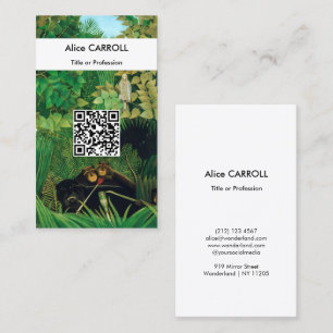 Henri Rousseau - The Merry Jesters - QR Code Business Card