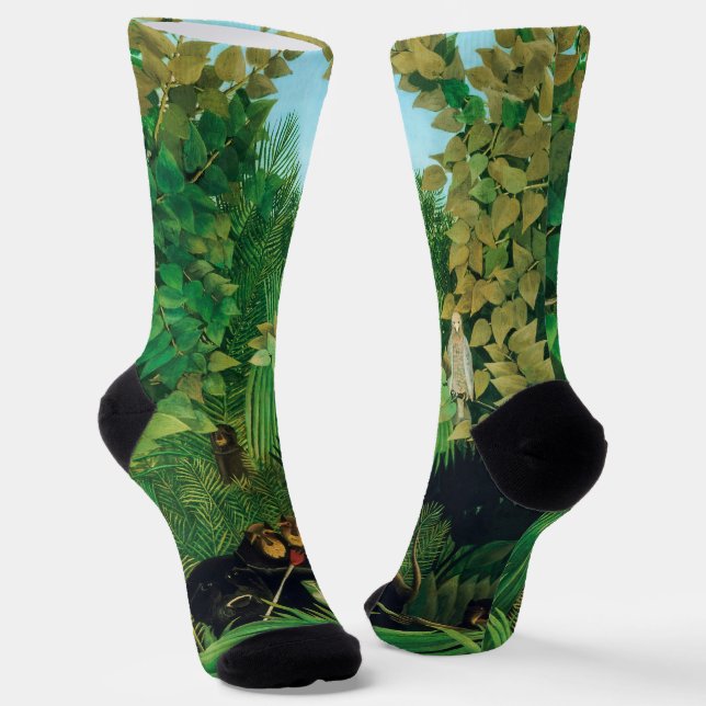 Henri Rousseau - The Merry Jesters Socks (Angled)