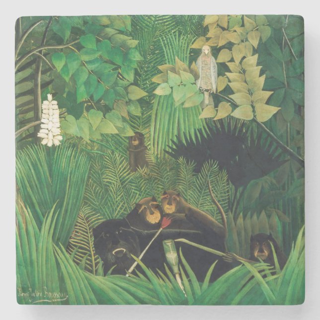 Henri Rousseau - The Merry Jesters Stone Coaster (Front)