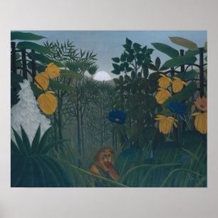 Henri Rousseau - The Repast of the Lion Poster