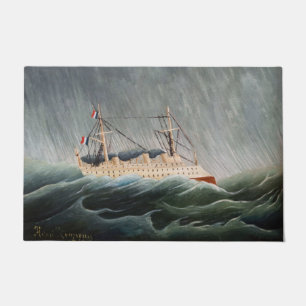 Henri Rousseau - The Ship in the Tempest Doormat