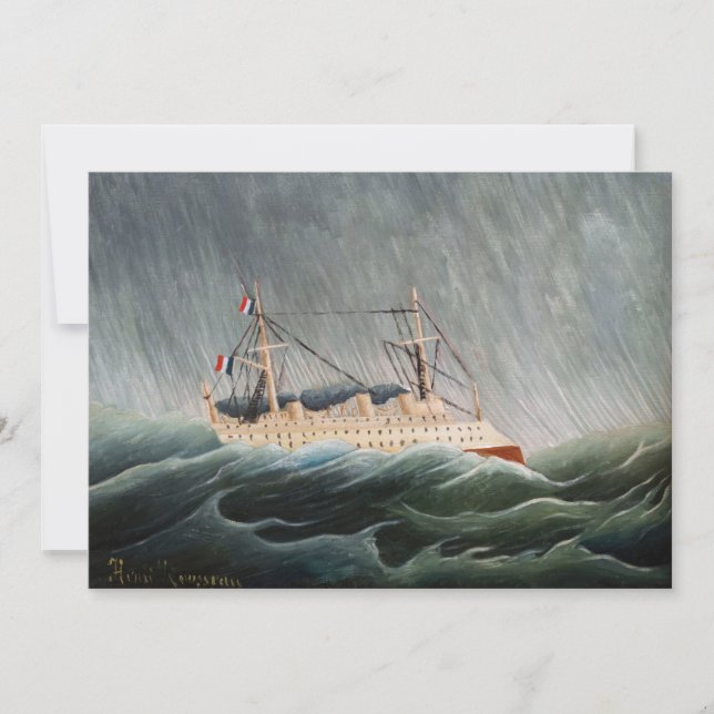 Henri Rousseau - The Ship in the Tempest Thank You Card (Front)