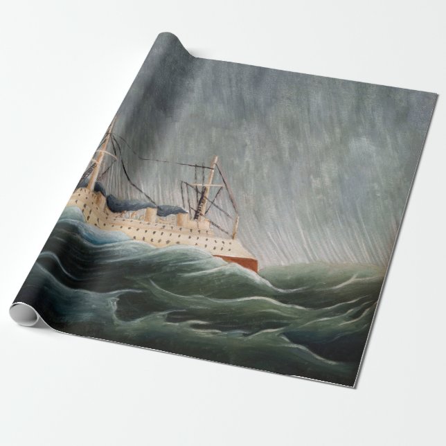 Henri Rousseau - The Ship in the Tempest Wrapping Paper (Unrolled)