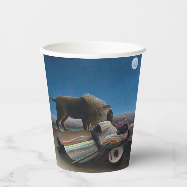 Henri Rousseau - The Sleeping Gypsy Paper Cups (Front)