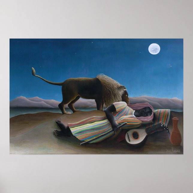 Henri Rousseau - The Sleeping Gypsy Poster (Front)