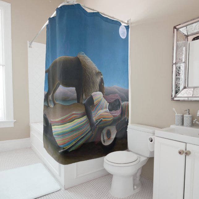 Henri Rousseau - The Sleeping Gypsy Shower Curtain (In Situ)