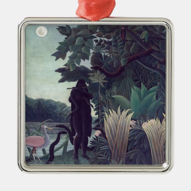 Henri Rousseau - The Snake Charmer Metal Tree Decoration (Front)