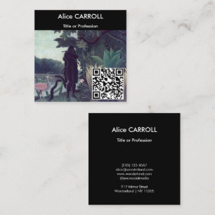 Henri Rousseau - The Snake Charmer - QR Code Square Business Card