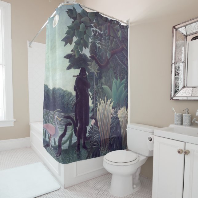 Henri Rousseau - The Snake Charmer Shower Curtain (In Situ)