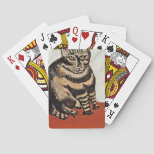 Henri Rousseau - The Tabby Playing Cards