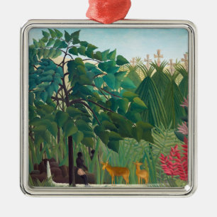 Henri Rousseau - The Waterfall Metal Tree Decoration