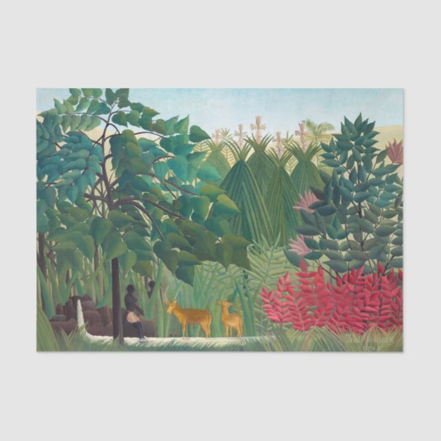 Henri Rousseau - The Waterfall Tissue Paper (Front)