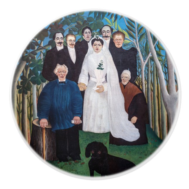 Henri Rousseau - The Wedding Party Ceramic Knob (Front)