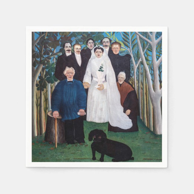 Henri Rousseau - The Wedding Party Napkin (Front)