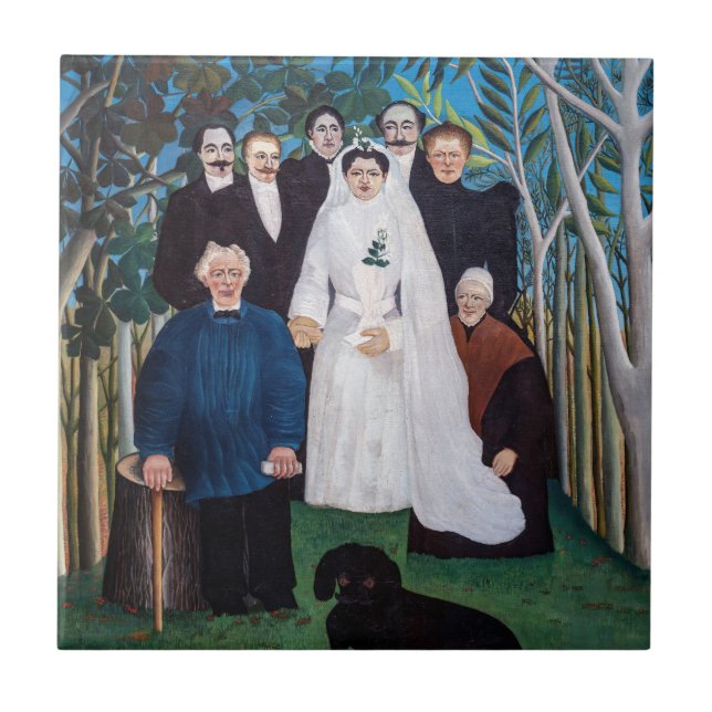Henri Rousseau - The Wedding Party Tile (Front)