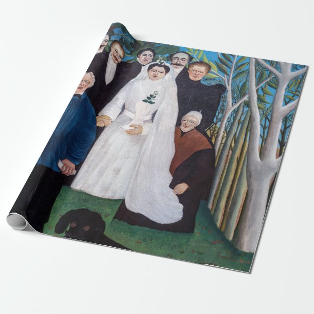 Henri Rousseau - The Wedding Party Wrapping Paper (Unrolled)