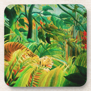 Henri Rousseau Tiger in a Tropical Storm Coasters