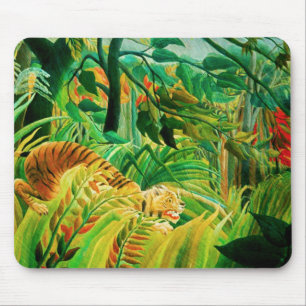 Henri Rousseau Tiger in a Tropical Storm Mousepad