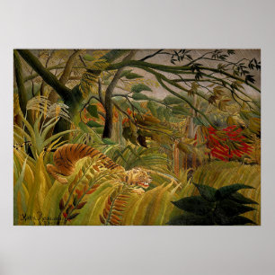 Henri Rousseau - Tiger in a Tropical Storm Poster