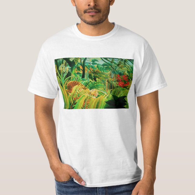 Henri Rousseau Tiger in a Tropical Storm T-shirt (Front)