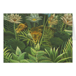 Henri Rousseau Tropical Jungle Lion Vintage Print