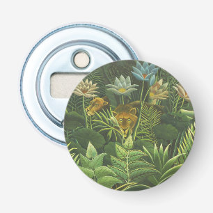 Henri Rousseau Tropical Jungle Lion Vintage Print Bottle Opener