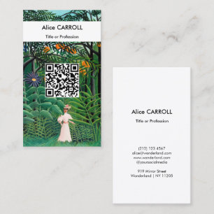 Henri Rousseau - Woman in Exotic Forest - QR Code Business Card