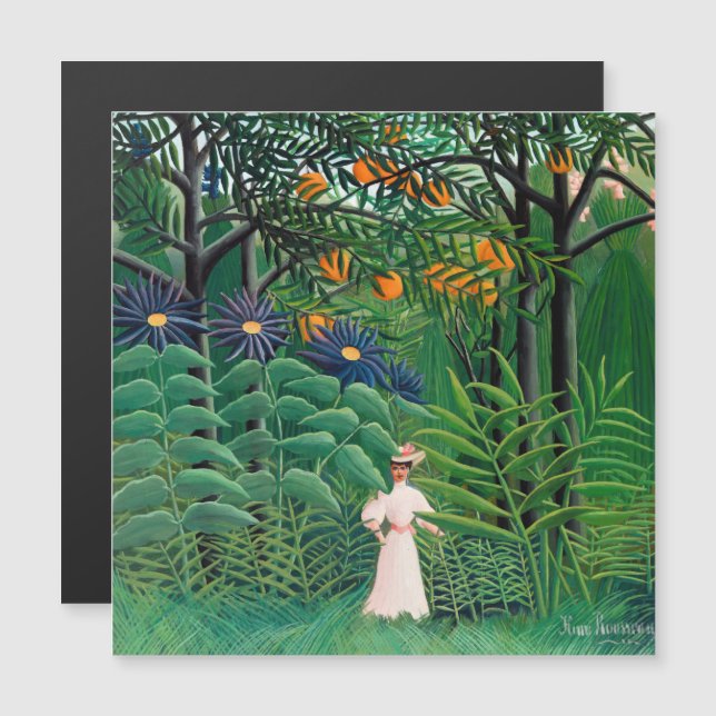 Henri Rousseau - Woman in Forest Magnetic Card (Front/Back)