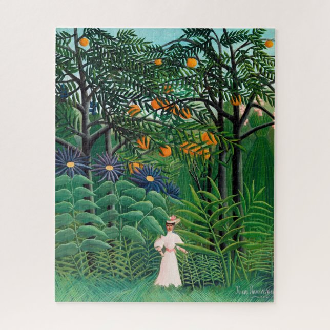 Henri Rousseau - Woman Walking in an Exotic Forest Jigsaw Puzzle (Vertical)