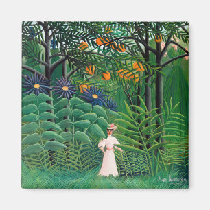 Henri Rousseau - Woman Walking in an Exotic Forest Magnet