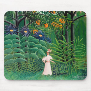 Henri Rousseau - Woman Walking in an Exotic Forest Mouse Mat