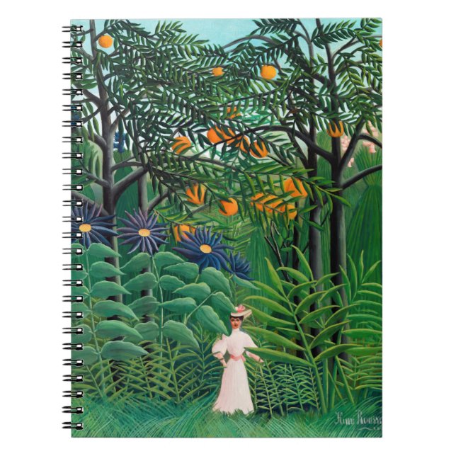 Henri Rousseau - Woman Walking in an Exotic Forest Notebook (Front)