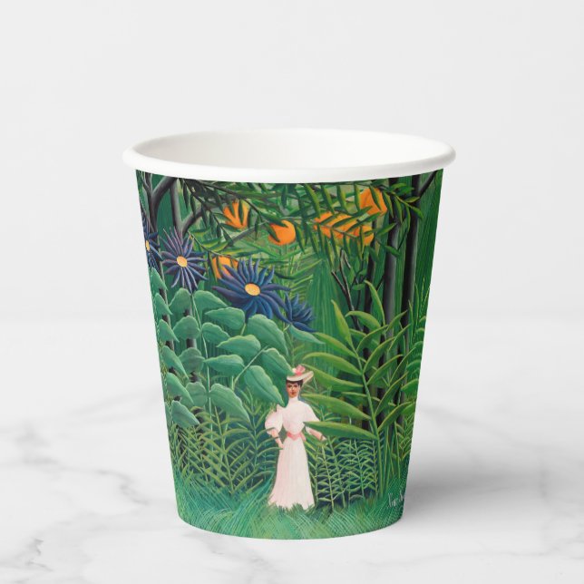 Henri Rousseau - Woman Walking in an Exotic Forest Paper Cups (Front)