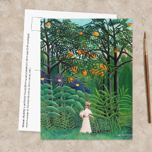 Henri Rousseau - Woman Walking in an Exotic Forest Postcard