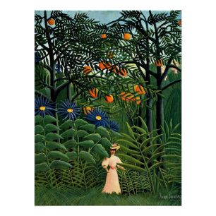 Henri Rousseau - Woman Walking in an Exotic Forest Poster