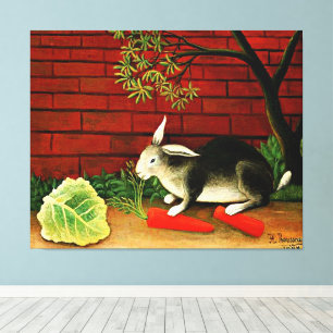 Henri Rousseau's painting, Rabbit, Canvas Print