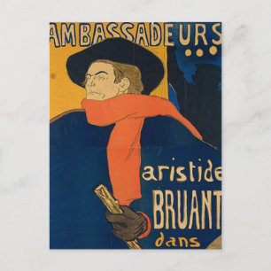 Henri Toulouse Lautrec - Aristide Bruant Postcard