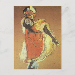 Henri Toulouse Lautrec - Jane Arvil Dancing Postcard