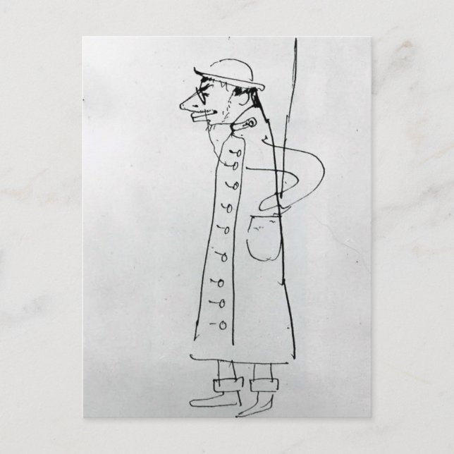 Henri Toulouse-Lautrec: Self-Portrait. Caricature Postcard (Front)